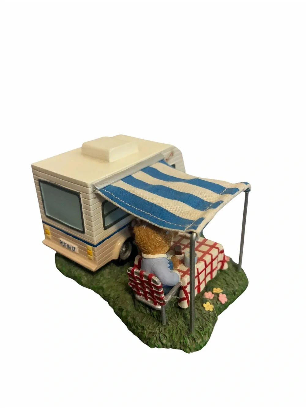 Faithful Fuzzies RV Having Fun! Teddy Bear Camper Figurine Two For The Road